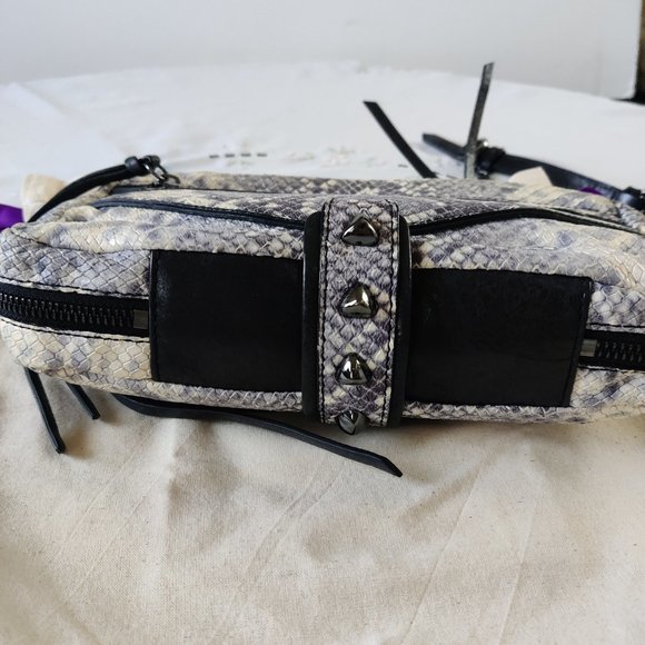 Botkier Trigger East West Black Snake Print Crossbody Bag - Picture 4 of 11